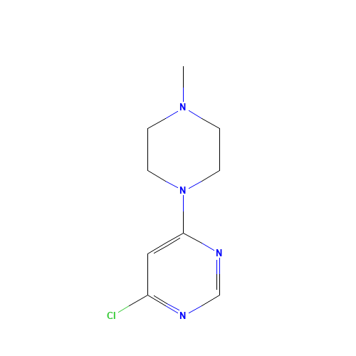 4-Chloro-6-(4-methyl-1-piperazinyl)pyrimidine (CAS: 27174-60-3) - Chemical Structure and Molecular Formula 