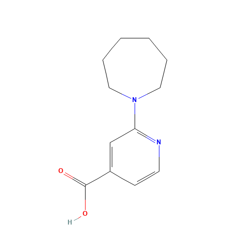 2-(1-Azepanyl)isonicotinic acid (CAS: 885277-05-4) - Chemical Structure and Molecular Formula 
