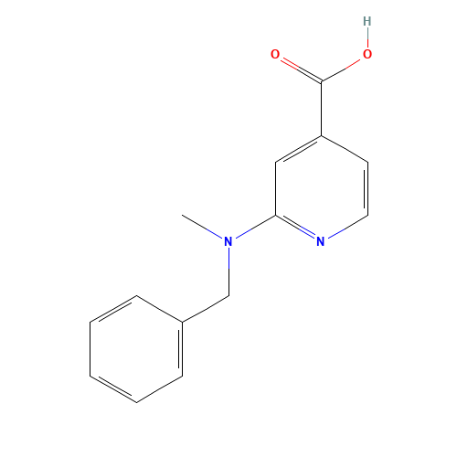 2-[Benzyl(methyl)amino]isonicotinic acid (CAS: 77314-89-7) - Chemical Structure and Molecular Formula 