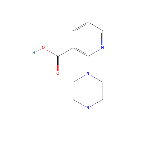 2-(4-Methyl-1-piperazinyl)nicotinic acid (CAS: 38029-97-9) - Chemical Structure and Molecular Formula 