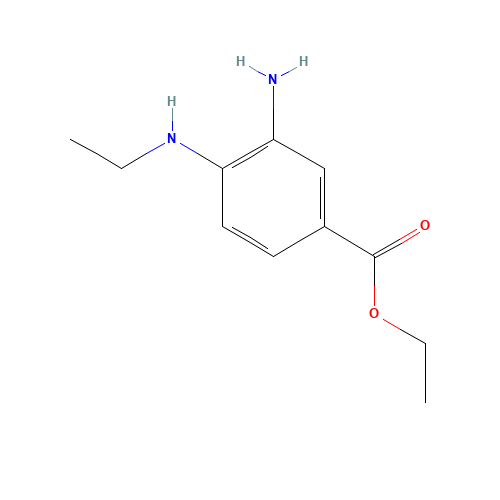 Ethyl 3-amino-4-(ethylamino)benzoate (CAS: 202131-30-4) - Chemical Structure and Molecular Formula 