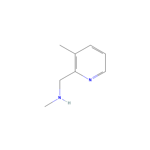 N-Methyl(3-methyl-2-pyridinyl)methanamine (CAS: 880361-72-8) - Chemical Structure and Molecular Formula 