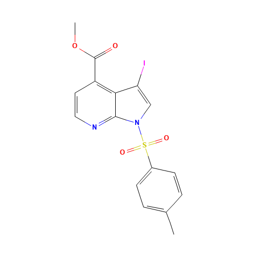 Methyl 3-iodo-1-tosyl-1H-pyrrolo[2,3-b]pyridine-4-carboxylate (CAS: 1198097-28-7) - Related Chemical Product
