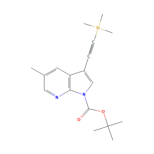 tert-Butyl 5-methyl-3-((trimethylsilyl)ethynyl)-1H-pyrrolo[2,3-b]pyridine-1-carboxylate (CAS: 1198103-89-7) - Related Chemical Product