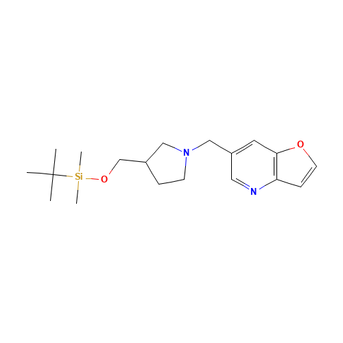 6-((3-((tert-Butyldimethylsilyloxy)methyl)-pyrrolidin-1-yl)methyl)furo[3,2-b]pyridine (CAS: 1188994-30-0) - Related Chemical Product
