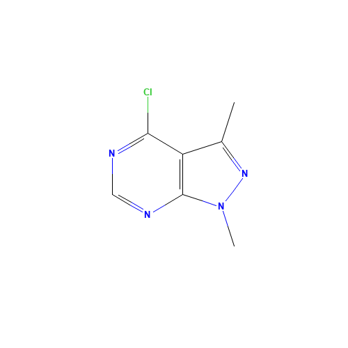 4-Chloro-1,3-dimethyl-1H-pyrazolo[3,4-d]pyrimidine (CAS: 87412-89-3) - Chemical Structure and Molecular Formula 