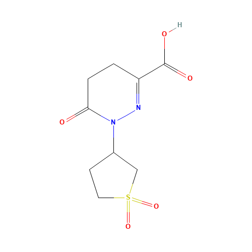 1-(1,1-Dioxo-tetrahydro-1lambda*6*-thiophen-3-yl)-6-oxo-1,4,5,6-tetrahydro-pyridazine-3-carboxylic a (CAS: 732291-88-2) - Related Chemical Product