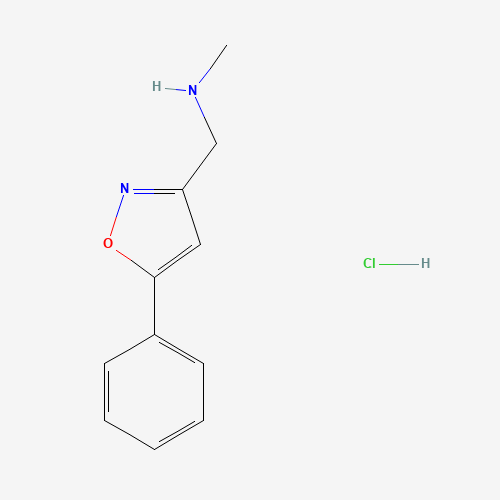 N-Methyl-1-(5-phenyl-3-isoxazolyl)methanamine hydrochloride (CAS: 852227-91-9) - Chemical Structure and Molecular Formula 
