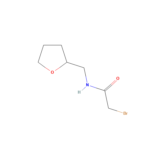 2-Bromo-N-(tetrahydro-2-furanylmethyl)acetamide (CAS: 90271-69-5) - Chemical Structure and Molecular Formula 