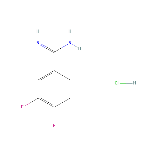 3,4-Difluoro-benzamidine hydrochloride (CAS: 107392-33-6) - Chemical Structure and Molecular Formula 