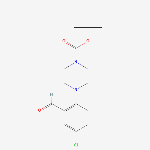 tert-Butyl 4-(4-chloro-2-formylphenyl)tetrahydro-1(2H)-pyrazinecarboxylate (CAS: 869478-16-0) - Related Chemical Product