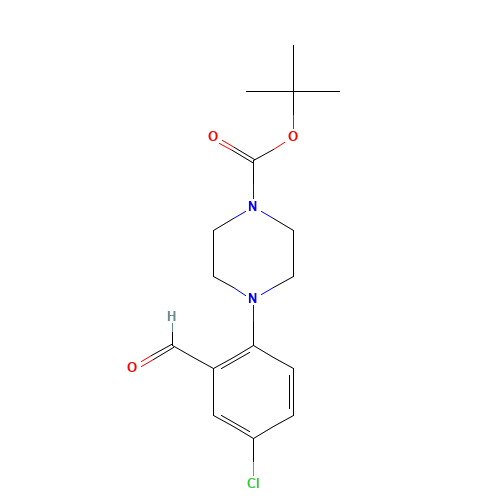 tert-Butyl 4-(4-chloro-2-formylphenyl)tetrahydro-1(2H)-pyrazinecarboxylate (CAS: 869478-16-0) - Related Chemical Product