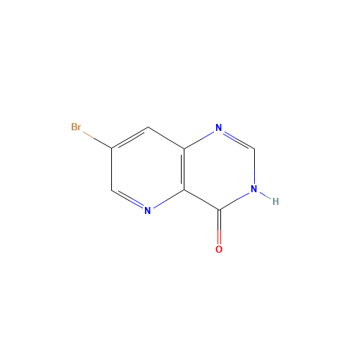 7-Bromopyrido[3,2-d]pyrimidin-4-ol (CAS: 573675-29-3) - Chemical Structure and Molecular Formula 