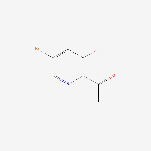 1-(5-Bromo-3-fluoropyridin-2-yl)ethanone (CAS: 1160936-52-6) - Chemical Structure and Molecular Formula 