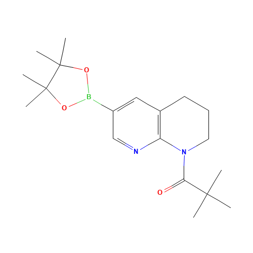 (8-Pivaloyl-5,6,7,8-tetrahydro-1,8-naphthyridin-3-yl)boronic acid pinacol ester (CAS: 1222533-83-6) - Related Chemical Product