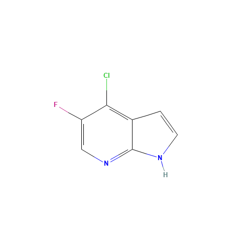 4-Chloro-5-fluoro-1H-pyrrolo[2,3-b]pyridine (CAS: 882033-66-1) - Chemical Structure and Molecular Formula 