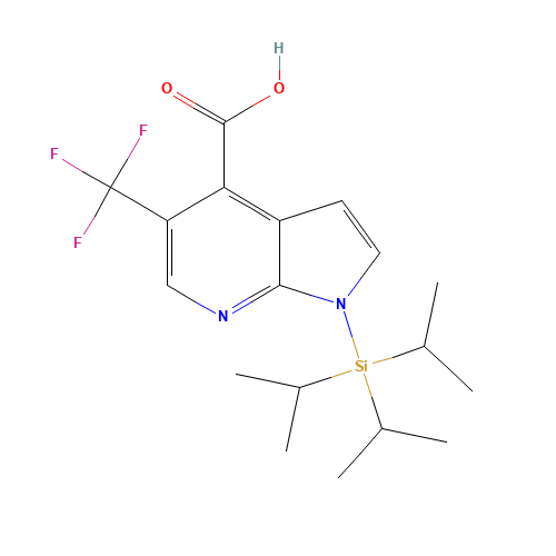 5-(Trifluoromethyl)-1-(triisopropylsilyl)-1H-pyrrolo[2,3-b]pyridine-4-carboxylic acid (CAS: 1222533-88-1) - Related Chemical Product