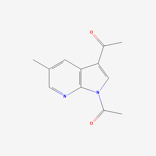 1,1'-(5-Methyl-1H-pyrrolo[2,3-b]pyridine-1,3-diyl) diethanone (CAS: 1222533-87-0) - Chemical Structure and Molecular Formula 