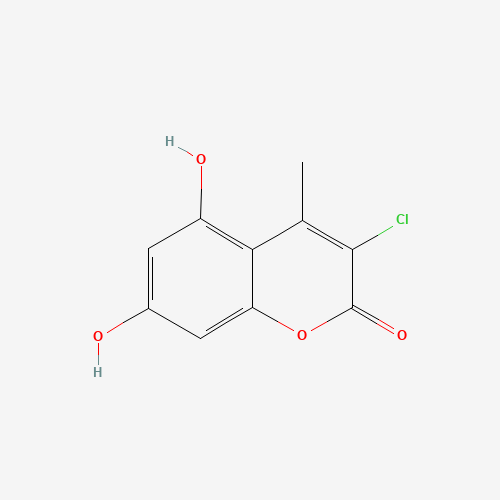 3-Chloro-5,7-dihydroxy-4-methyl-2H-chromen-2-one (CAS: 22649-27-0) - Chemical Structure and Molecular Formula 