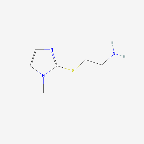 2-[(2-Aminoethyl)sulfanyl]-1-methyl-1H-imidazole (CAS: 142313-55-1) - Chemical Structure and Molecular Formula 