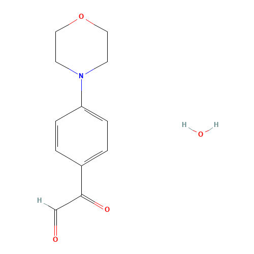 2-[4-(Morpholin-4-yl)phenyl]-2-oxoacetaldehyde hydrate (CAS: 852633-82-0) - Chemical Structure and Molecular Formula 