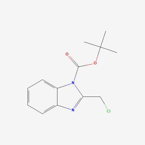 1-(tert-Butoxycarbonyl)-2-(chloromethyl)-benzimidazole (CAS: 163798-87-6) - Chemical Structure and Molecular Formula 