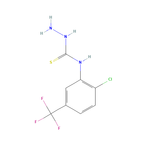 4-[2-Chloro-5-(trifluoromethyl)phenyl]-3-thiosemicarbazide (CAS: 206559-51-5) - Chemical Structure and Molecular Formula 