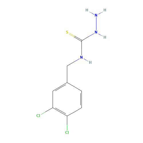4-(3,4-Dichlorobenzyl)-3-thiosemicarbazide (CAS: 206559-55-9) - Chemical Structure and Molecular Formula 