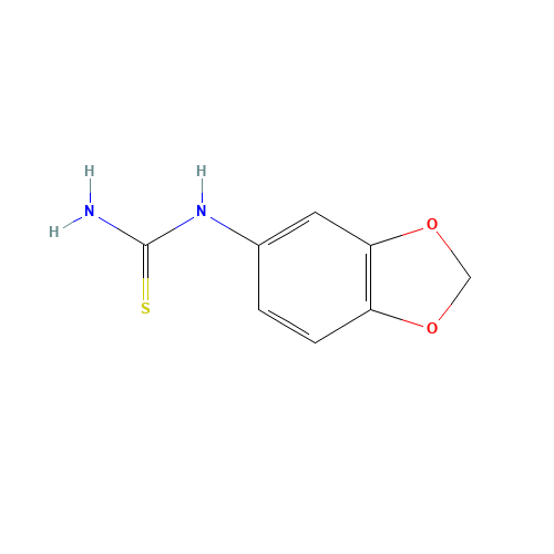 1-(3,4-Methylenedioxyphenyl)-2-thiourea (CAS: 65069-55-8) - Chemical Structure and Molecular Formula 