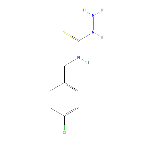 4-(4-Chlorobenzyl)-3-thiosemicarbazide (CAS: 6610-36-2) - Chemical Structure and Molecular Formula 