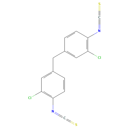 4,4'-Methylenebis(3-chlorophenyl) diisothiocyanate (CAS: 206761-69-5) - Chemical Structure and Molecular Formula 