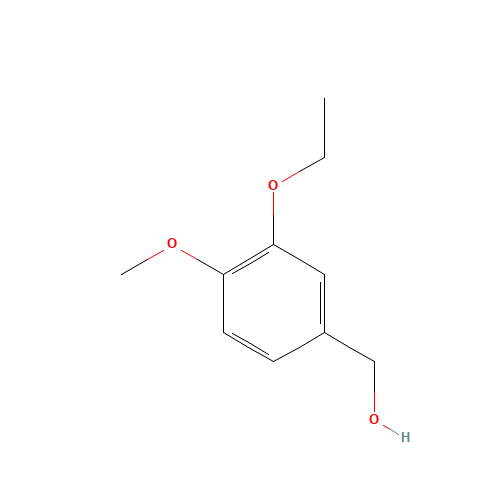 (3-Ethoxy-4-methoxyphenyl)methanol (CAS: 147730-26-5) - Chemical Structure and Molecular Formula 