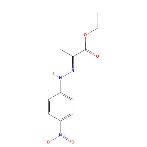 (E)-Ethyl 2-(2-(4-nitrophenyl)hydrazono propanoate (CAS: 73647-04-8) - Chemical Structure and Molecular Formula 