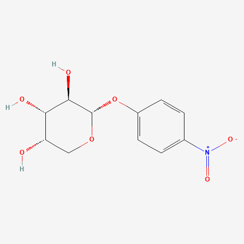 (2S,3R,4S,5S)-2-(4-Nitrophenoxy)tetrahydro-2H-pyran-3,4,5-triol (CAS: 1223-07-0) - Chemical Structure and Molecular Formula 
