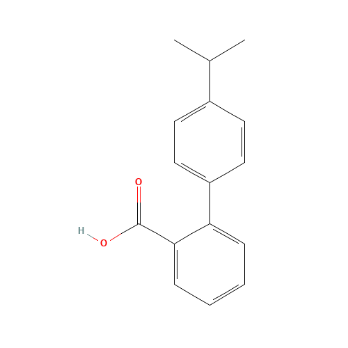 4-Isopropylbiphenyl-2-carboxylic acid (CAS: 84392-25-6) - Chemical Structure and Molecular Formula 