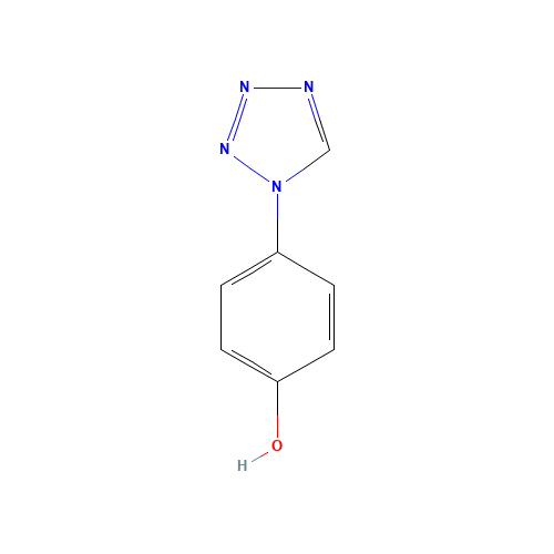 4-Tetrazol-1-yl-phenol (CAS: 64001-11-2) - Chemical Structure and Molecular Formula 