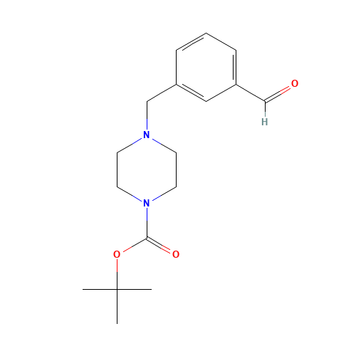 tert-Butyl 4-(3-formylbenzyl)piperazine-1-carboxylate (CAS: 850375-08-5) - Chemical Structure and Molecular Formula 