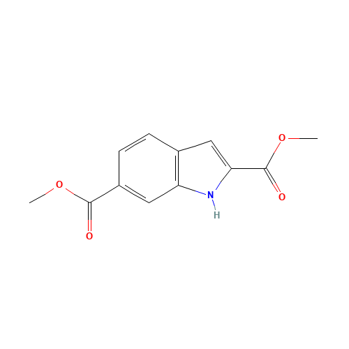 Dimethyl 1H-indole-2,6-dicarboxylate (CAS: 881040-29-5) - Chemical Structure and Molecular Formula 