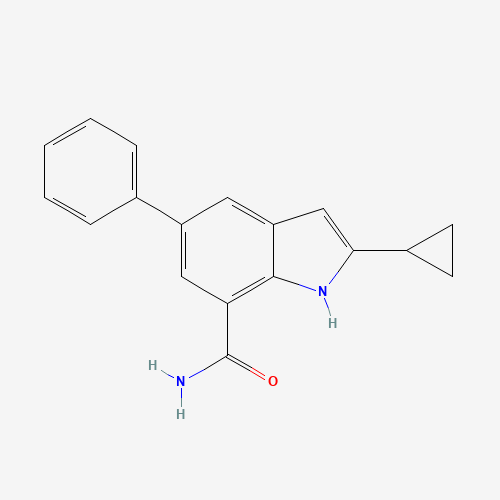 2-Cyclopropyl-5-phenyl-1H-indole-7-carboxamide (CAS: 1211592-88-9) - Related Chemical Product