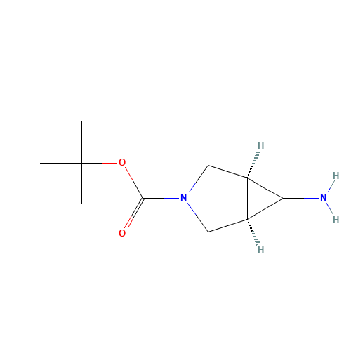 trans-tert-Butyl 6-amino-3-azabicyclo[3.1.0]-hexane-3-carboxylate (CAS: 273206-92-1) - Chemical Structure and Molecular Formula 