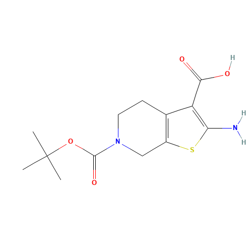 2-Amino-6-(tert-butoxycarbonyl)-4,5,6,7-tetrahydrothieno[2,3-c]pyridine-3-carboxylic acid (CAS: 923010-68-8) - Related Chemical Product