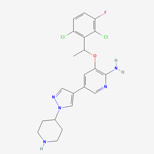 3-(1-(2,6-Dichloro-3-fluorophenyl)ethoxy)-5-(1-(piperidin-4-yl)-1H-pyrazol-4-yl)pyridin-2-amine (CAS: 877400-66-3) - Related Chemical Product