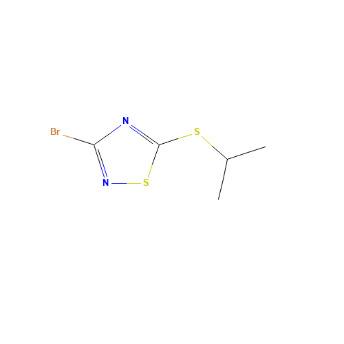 3-Bromo-5-(isopropylthio)-1,2,4-thiadiazole (CAS: 36955-40-5) - Chemical Structure and Molecular Formula 
