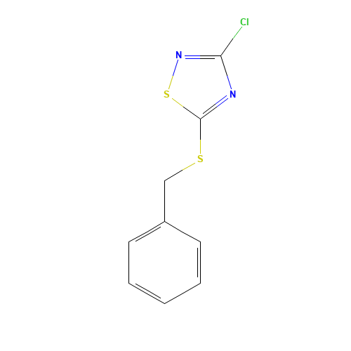 5-(Benzylthio)-3-chloro-1,2,4-thiadiazole (CAS: 36598-31-9) - Chemical Structure and Molecular Formula 