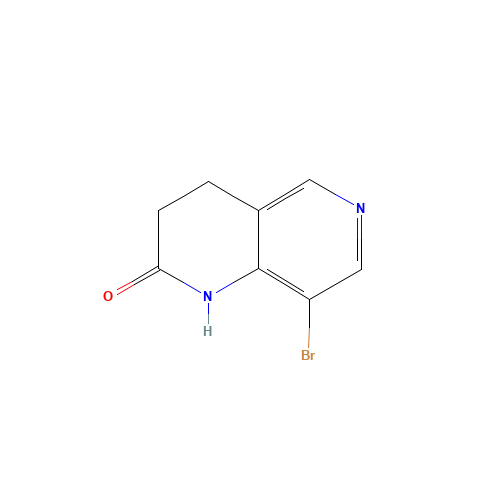 8-Bromo-3,4-dihydro-1H-[1,6]naphthyridin-2-one (CAS: 885271-02-3) - Chemical Structure and Molecular Formula 