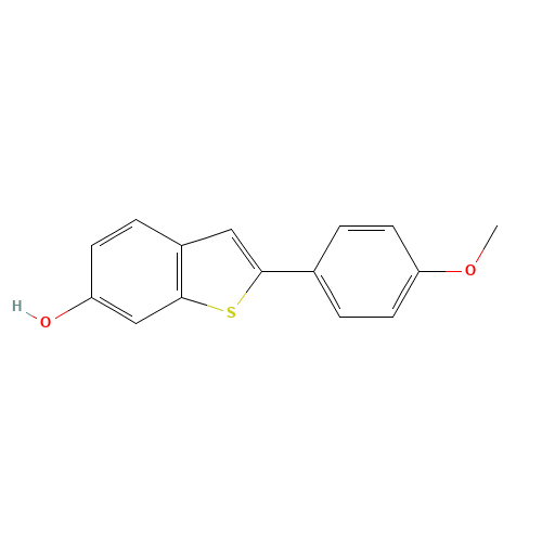 2-(4-Methoxyphenyl)benzothiophene-6-ol (CAS: 225648-21-5) - Chemical Structure and Molecular Formula 