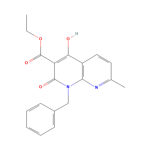 Ethyl 1-benzyl-4-hydroxy-7-methyl-2-oxo-1,2-dihydro-1,8-naphthyridine-3-carboxylate (CAS: 76336-03-3) - Related Chemical Product
