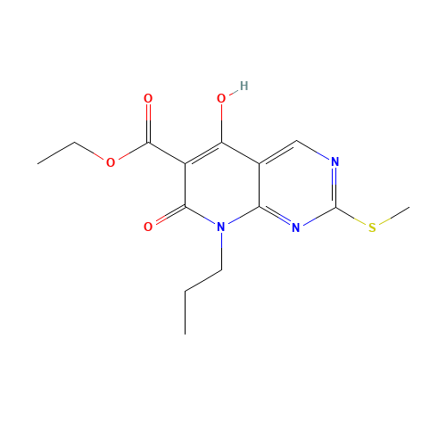Ethyl 5-hydroxy-2-(methylthio)-7-oxo-8-propyl-7,8-dihydropyrido[2,3-d]pyrimidine-6-carboxylate (CAS: 76360-85-5) - Related Chemical Product