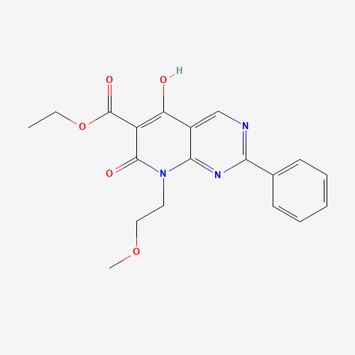 Ethyl 5-hydroxy-8-(2-methoxyethyl)-7-oxo-2-phenyl-7,8-dihydropyrido[2,3-d]pyrimidine-6-carboxylate (CAS: 76360-60-6) - Related Chemical Product