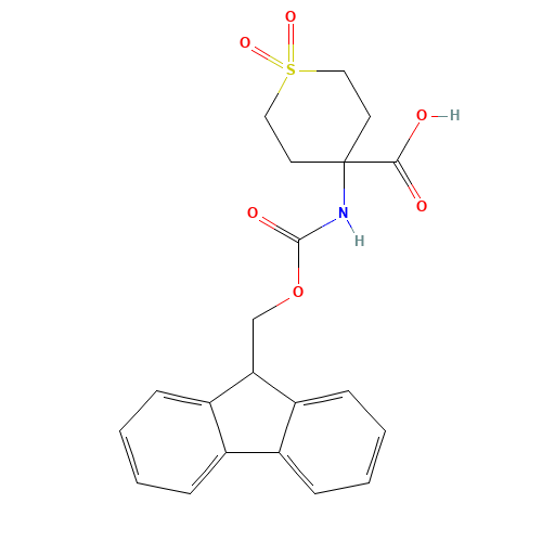 4-{[(9H-Fluoren-9-ylmethoxy)carbonyl]amino}-1,1-dioxothiane-4-carboxylic acid (CAS: 369402-96-0) - Related Chemical Product